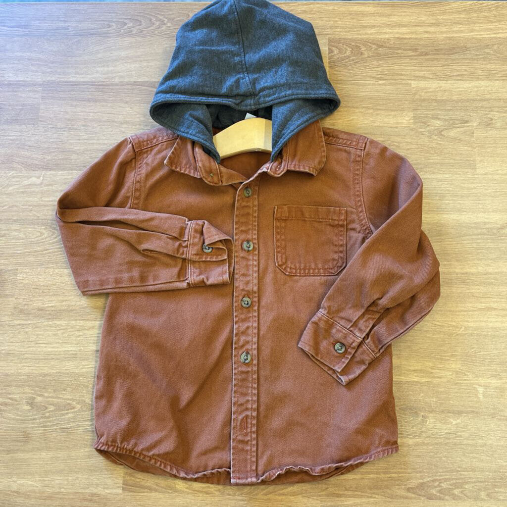 Old Navy LS Button Up Hoodie - 4T