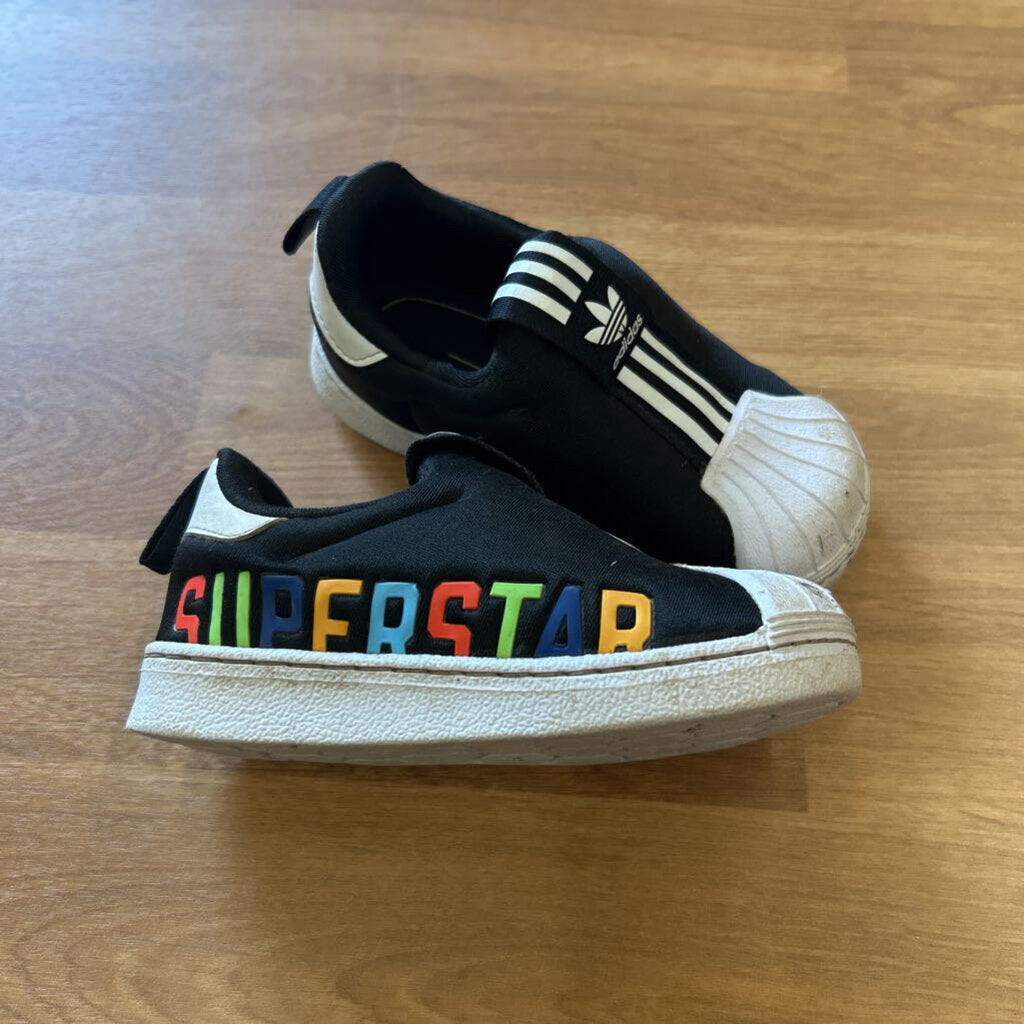 Adidas Black Superstar Sneakers (wear) - 6