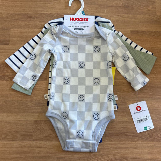 NWT Huggies LS Onesies 3 Pack - 3m