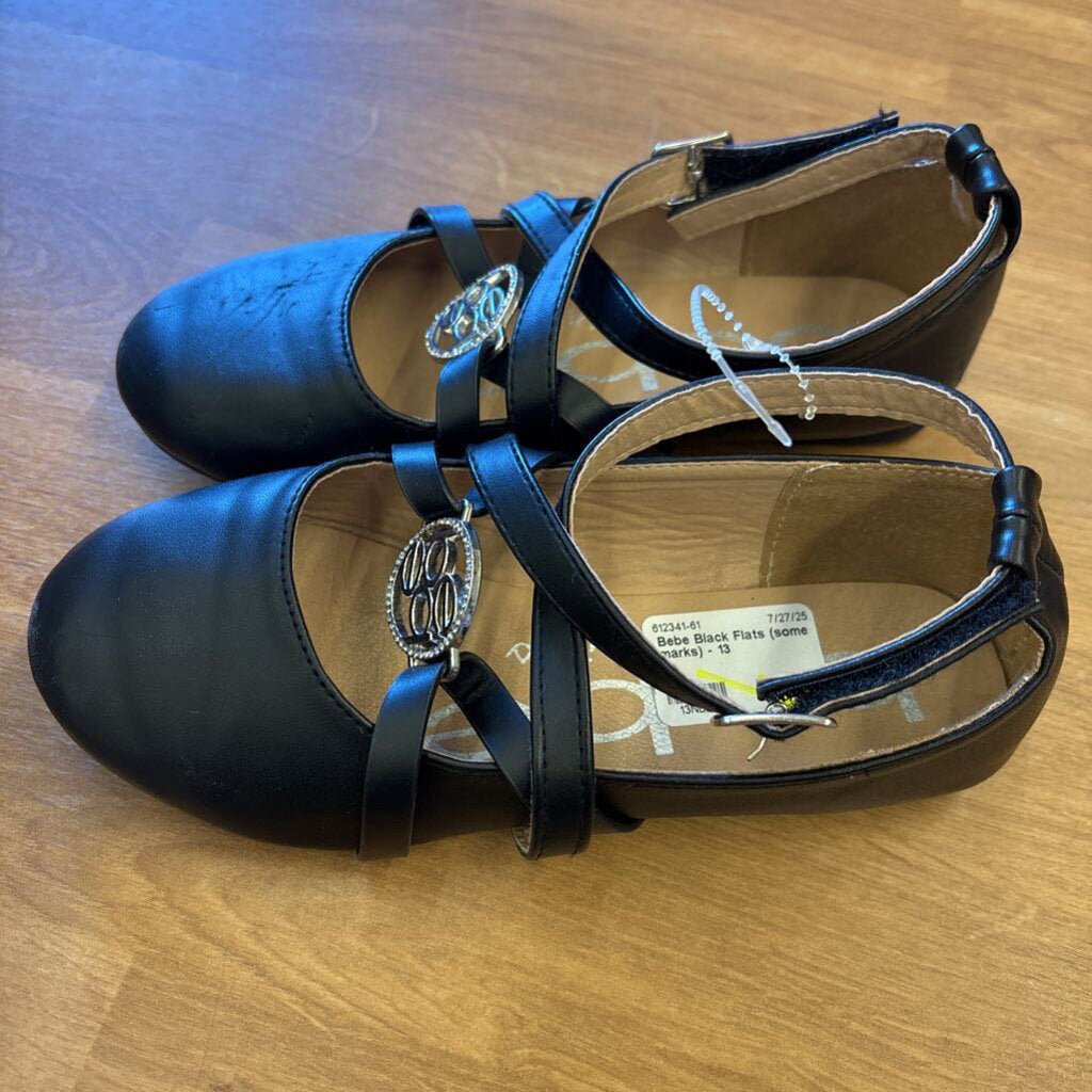 Bebe Black Flats (some marks) - 13