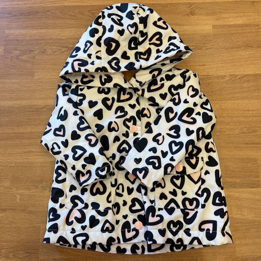 Dip Heart Fleece Lined Rain Jacket - 6/12m
