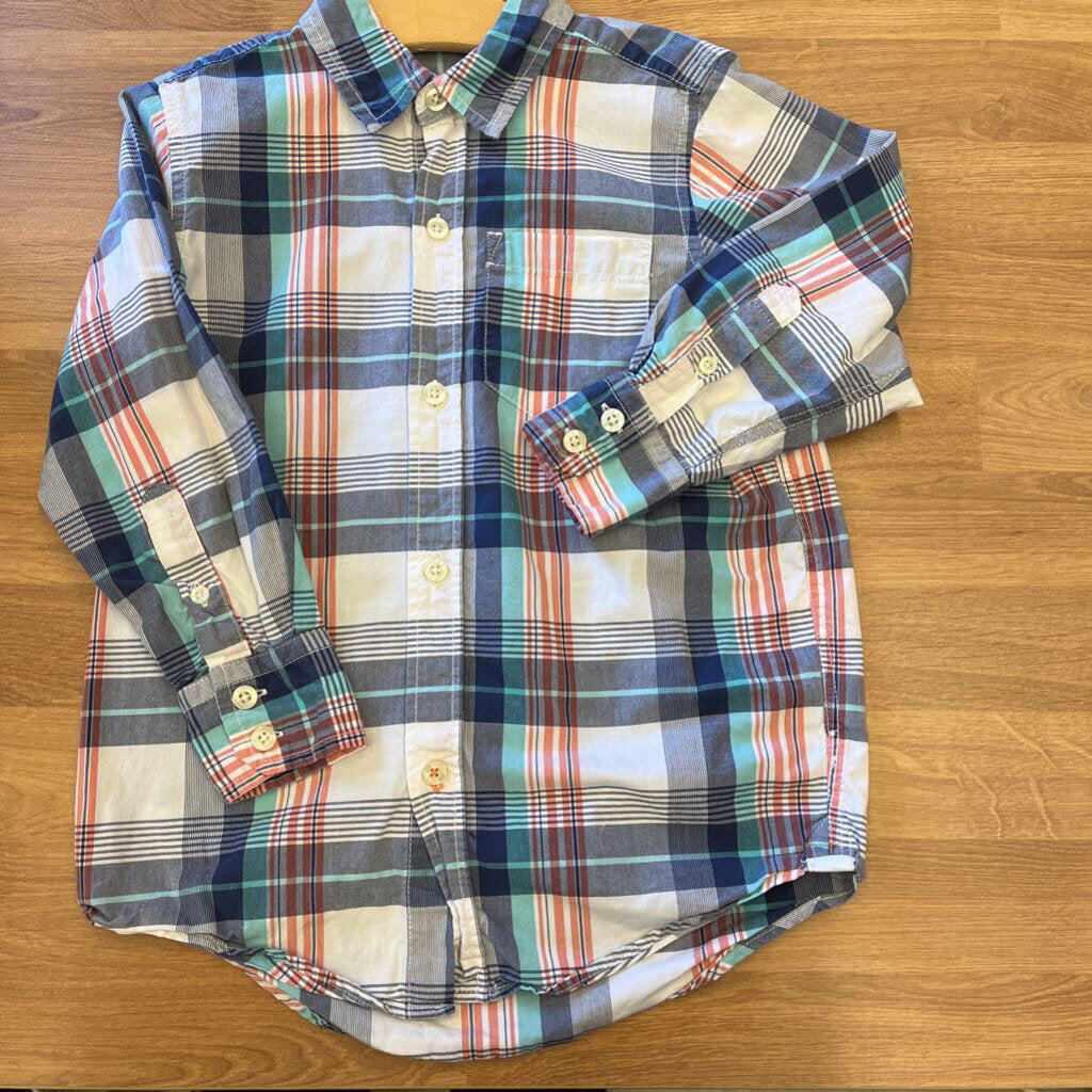 Gap Kids Plaid LS Button Up - 4/5
