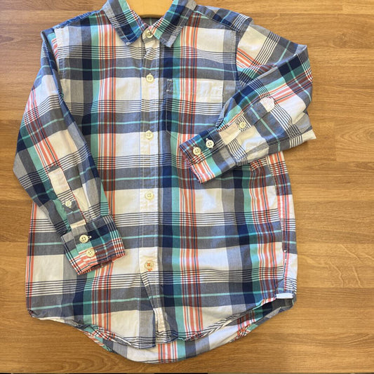 Gap Kids Plaid LS Button Up - 4/5