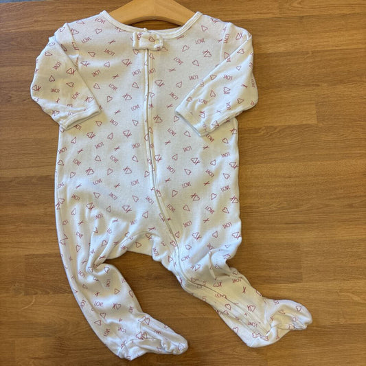 Rae Dunn Love Zip Sleeper - 6/9m