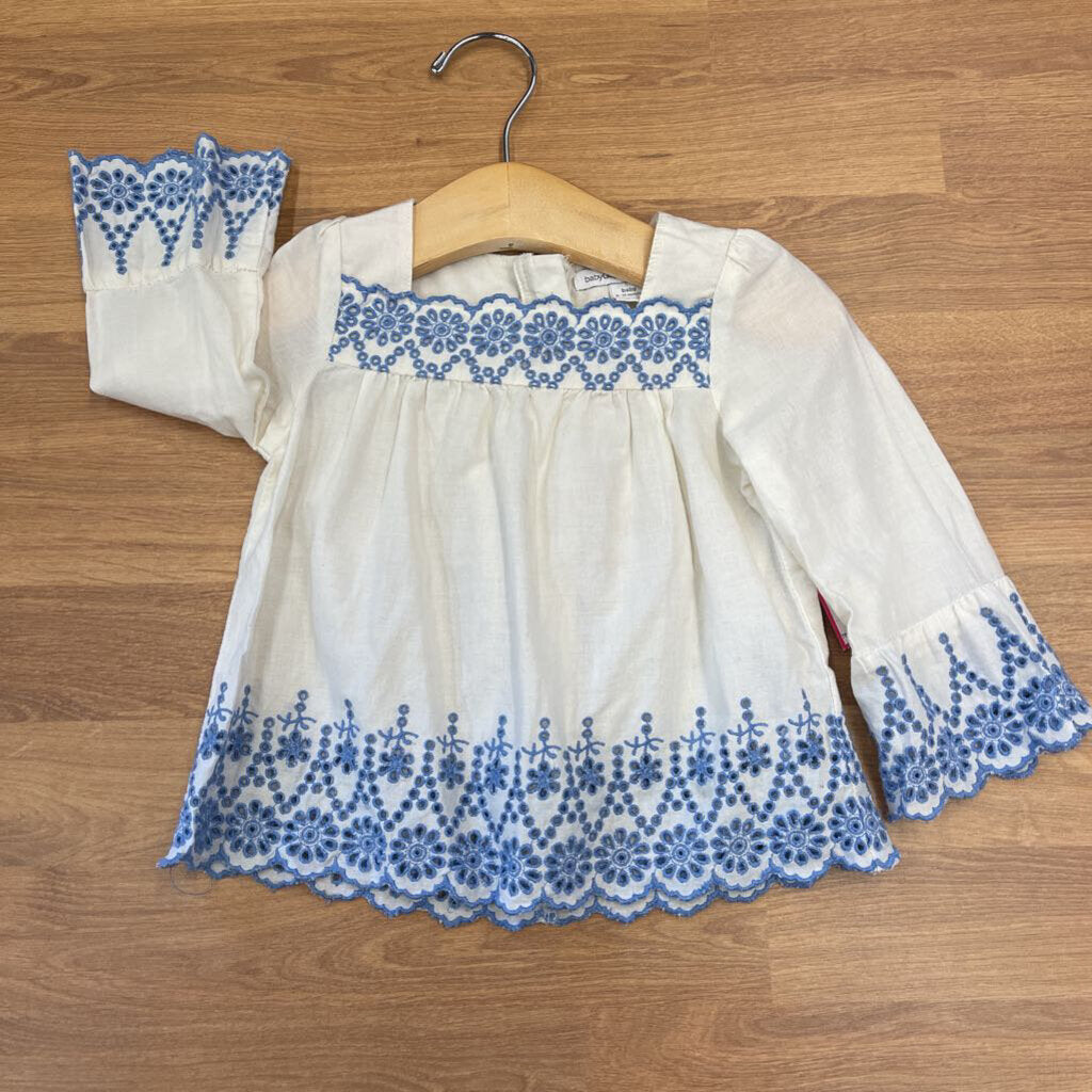 Baby Gap Eyelet LS Top - 6/12m
