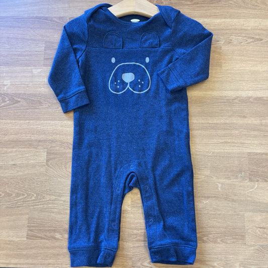 Old Navy Bear LS Romper - 6/12m