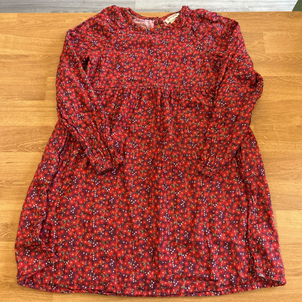 Cat & Jack Sparkle Floral LS Dress - 8