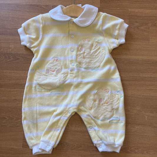 Vintage First Impressions Duck Romper - 3/6m