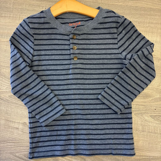 Cat & Jack Stripe LS Henley - 5T