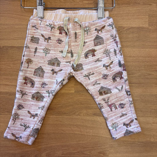 Zara Animals Soft Pants - 3/6m