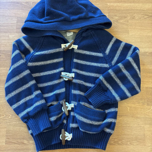 Baby Gap Stripe Knit Zip Sweater - 4