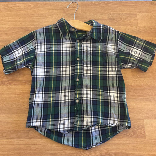 Gap Kids Plaid SS Button Up - 4/5