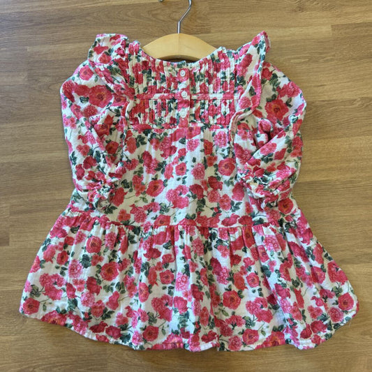 Old Navy Floral LS Dress - 12/18m