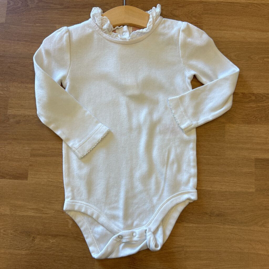 Baby Boden Collar LS Onesie - 12/18m