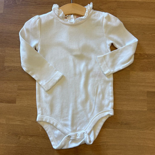 Baby Boden Collar LS Onesie - 12/18m