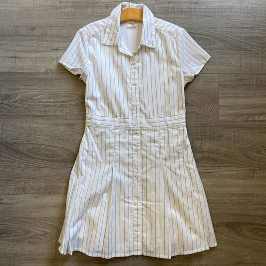 NWT Abercrombie Kids Stripe SS Button Up Dress - 9/10