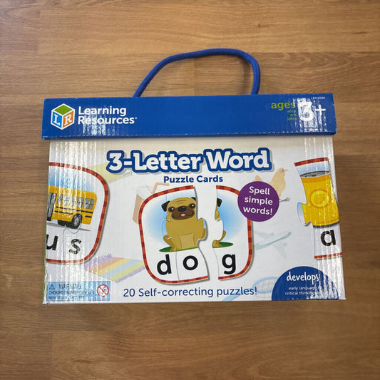 Learning Resources 3 Letter Word Puzzle Cards