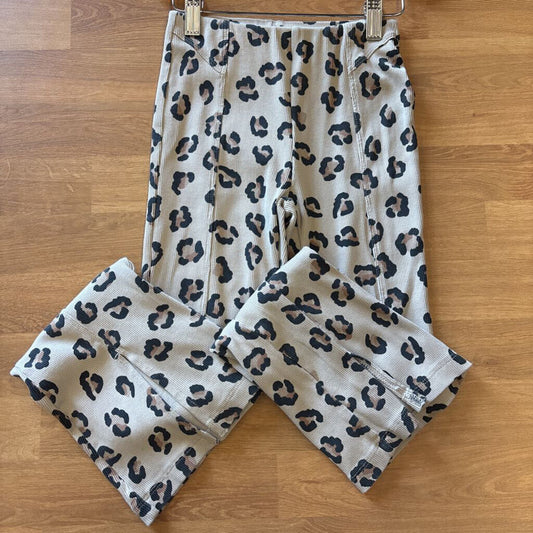 Zara Leopard Ribbed Flare Leggings - 10