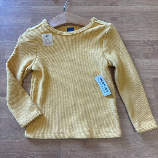 NWT Old Navy Thermal LS Tee - 2T