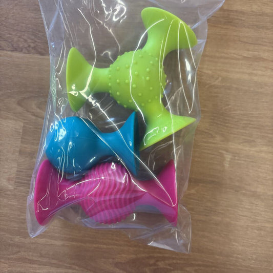 Bag of 3 Fat Brain Suction Toys