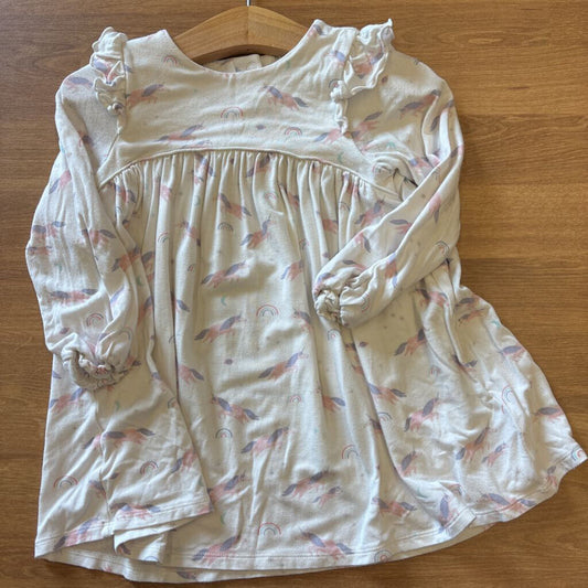 Angel Dear Bamboo Unicorn LS Dress - 18/24m