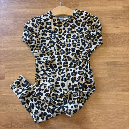 Posh Peanut Bamboo Leopard Romper - 18/24m