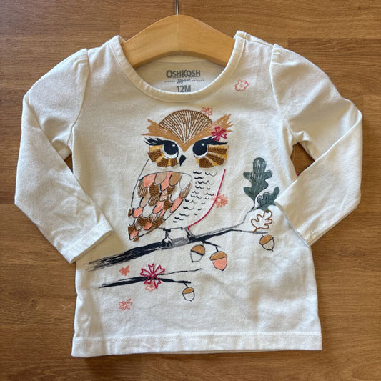 Osh Kosh Owl LS Tee - 12m