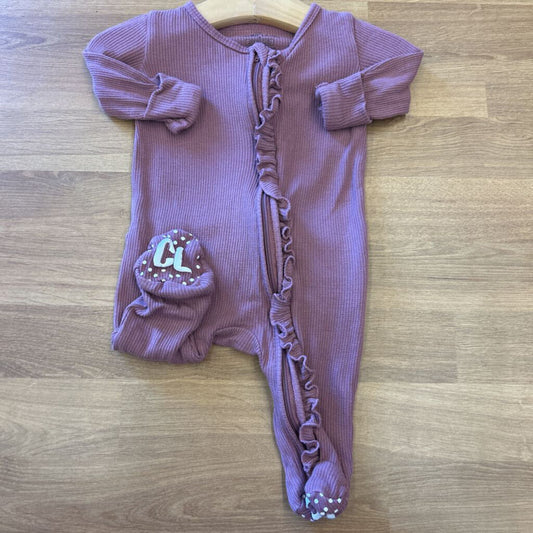 Caden Lane Thermal Ruffle Zip Sleeper - NB