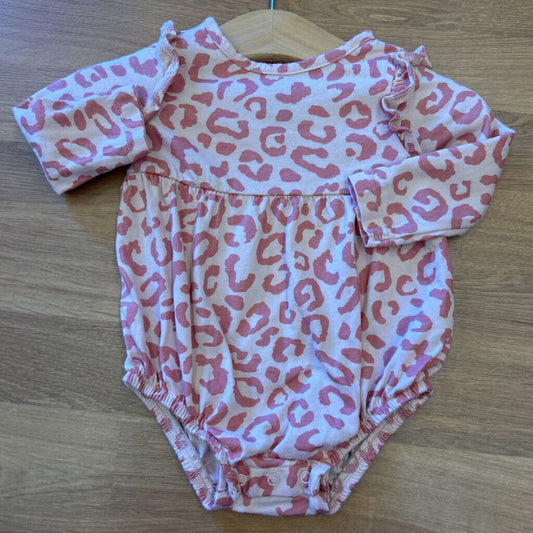 Old Navy Leopard LS Onesie - 0/3m