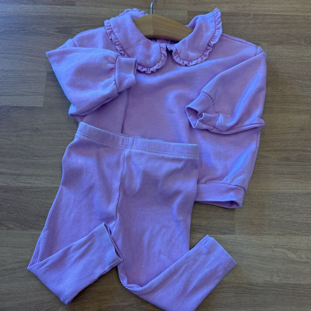 Cat & Jack Collar Crewneck / Leggings Set - 3/6m