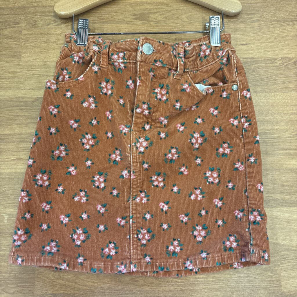 Art Class Floral Corduroy Skirt - 10/12
