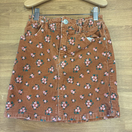 Art Class Floral Corduroy Skirt - 10/12