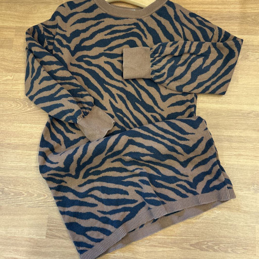 Gap Kids Zebra Print Knit LS Dress - 6/7