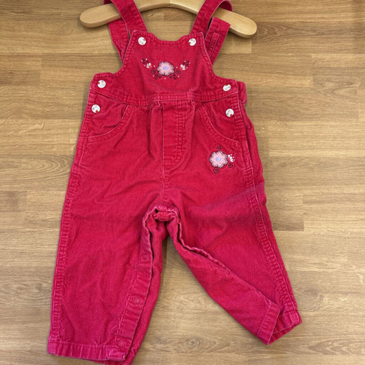 Covington Corduroy Flower Overalls - 18m