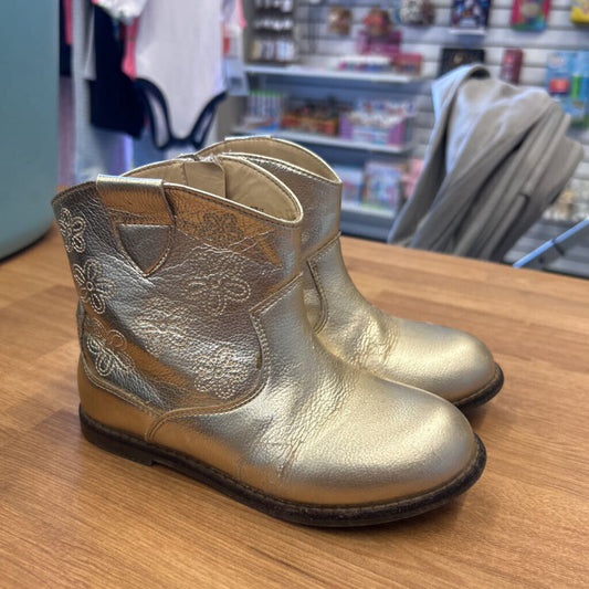 Janie & Jack Gold Cowgirl Boots (wear) - 11