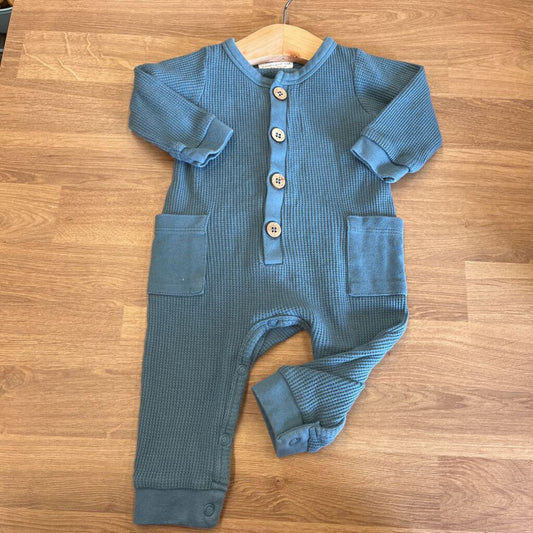 City Mouse Thermal Pocket Romper - 0/3m