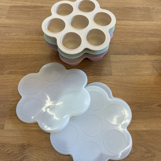 Set of 3 Baby Food Silicone Trays