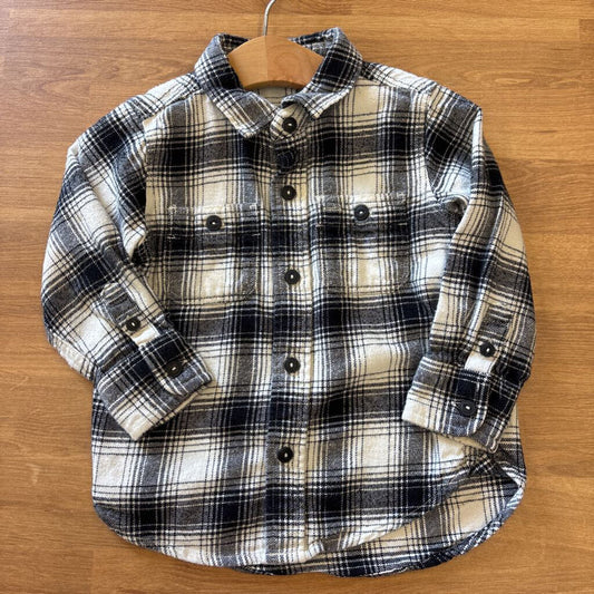 Baby Gap Plaid Flannel LS Button Up - 18/24m