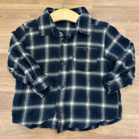 Old Navy Plaid LS Button Up - 2T