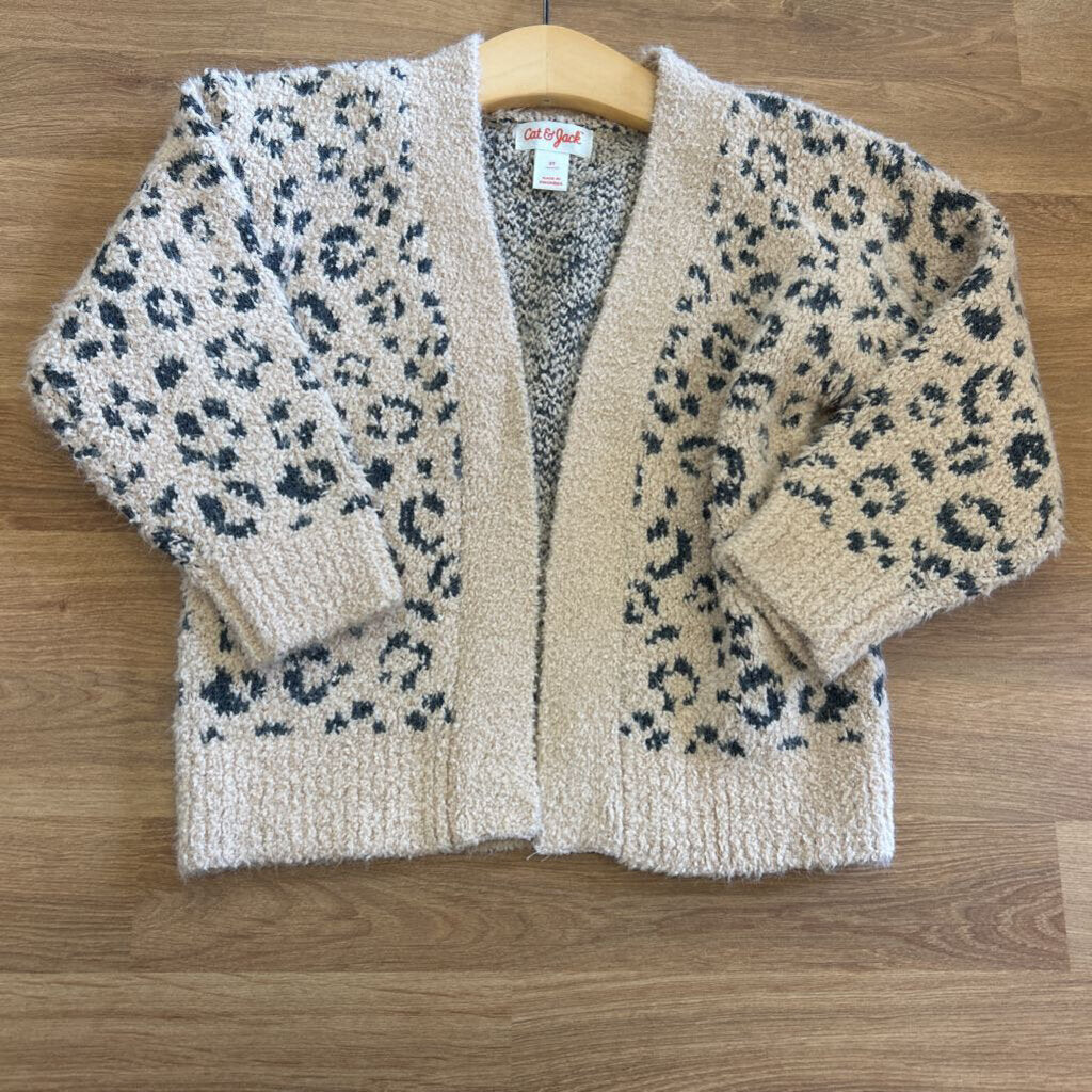 Cat & Jack Leopard Open Cardigan - 2T