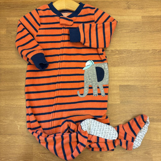 Carter's Fleece Stripe Sleeper - 12m