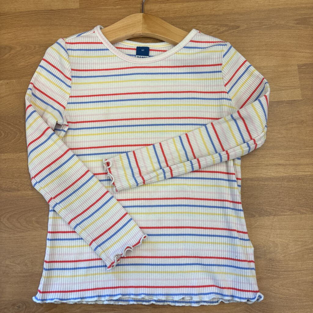 Old Navy Stripe Ribbed LS Top - 5T