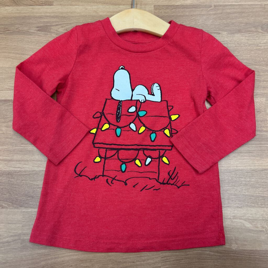 Jumping Beans Holiday Snoopy LS Tee - 24m