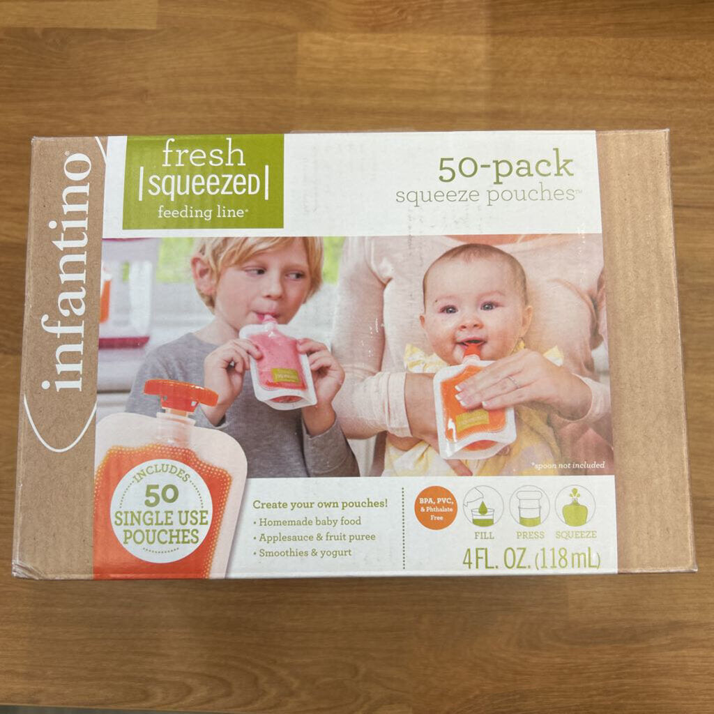 NEW Infantino 50 Pack Squeeze Pouche