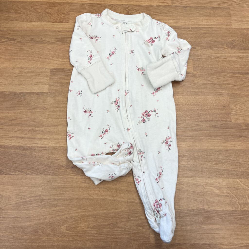 Baby Gap Floral Zip Sleeper - 0/3m