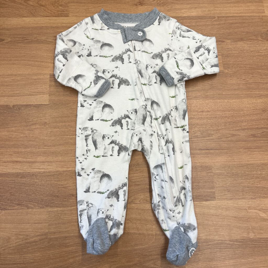 Burt's Bees Polar Bear Zip Sleeper - NB
