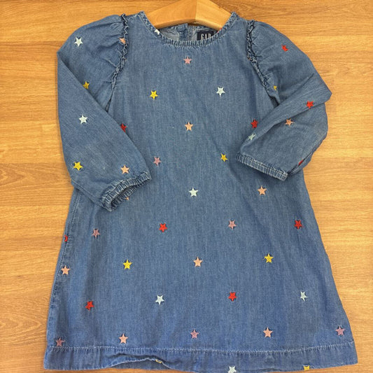 Baby Gap Chambray Star LS Dress - 3