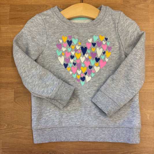 Cat & Jack Heart Crewneck - 2T