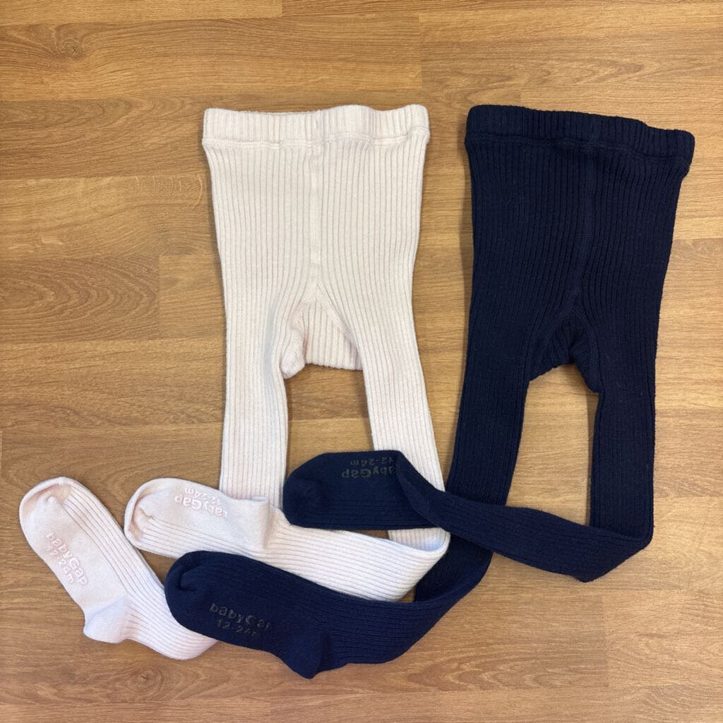 Baby Gap Set of 2 Knit Tights - 12/24m