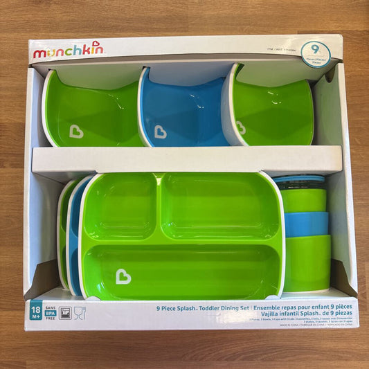 NEW Munchkin 9 Piece Toddler Dining Set